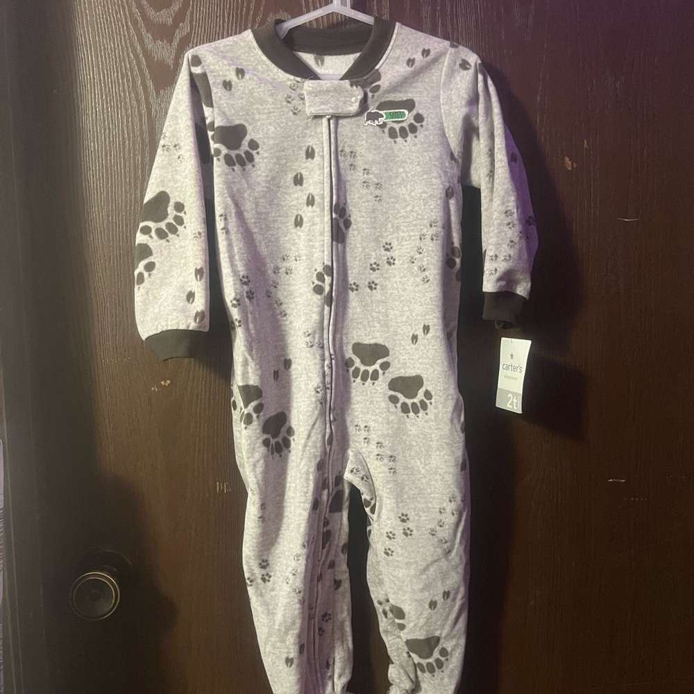 Carter's Gray Footprint Kids One Piece
